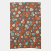 Retro Bruine Stippen Keukendoek Theedoek (Verticaal)