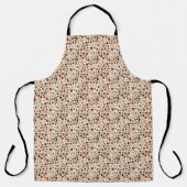 Retro bruine stippenpatroon all-over print schort (Voorkant)