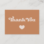 Retro Bruine suiker Dank u voor de bijsluiter Visitekaartje (Voorkant)