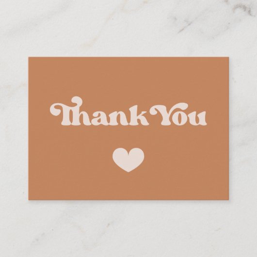 Retro Bruine suiker Dank u voor de bijsluiter Visitekaartje (Voorkant)