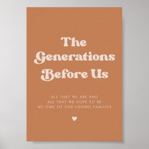 Retro Bruine Suiker De Generaties Voor Ons Poster