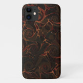 Retro bruine wervelingen Case-Mate iPhone case (Achterkant)