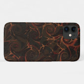 Retro bruine wervelingen Case-Mate iPhone case (Achterkant (horizontaal))