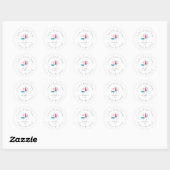 Retro Bruisende Champagne Bruiloftsborrel Ronde Sticker (Vel)