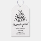 Retro Brunch en Bubbly Dank u Labels Cadeaulabel (Voorkant)