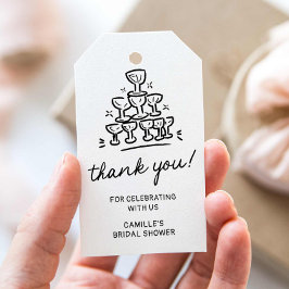 Retro Brunch en Bubbly Dank u Labels Cadeaulabel