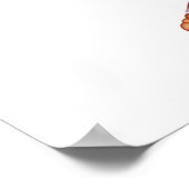 Retro Brunette Pin-up Meisje in Roze Poster (Hoek)