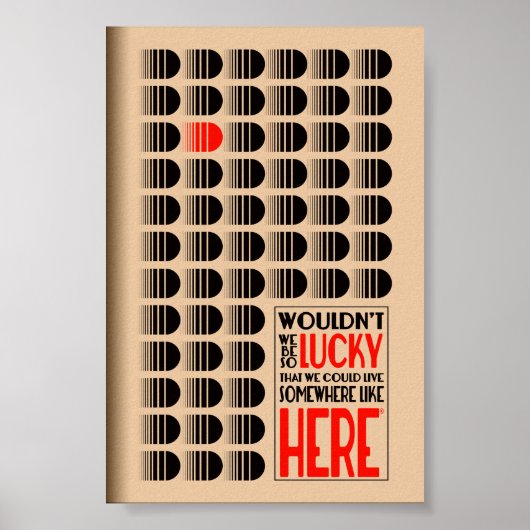 Retro Brutalist Parody Deco Poster (Voorkant)