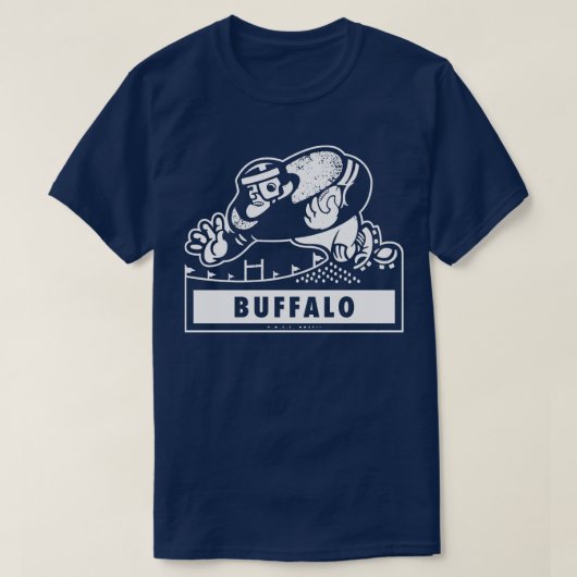 Retro Brute Buffel Wit T-shirt (Design voorkant)