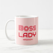 Retro Bss Lady Pink en Red op maat Koffiemok (Links)