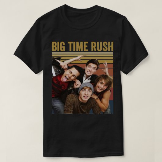 Retro BTR Big Time Rush Band Music Gift Mannen Vro T-shirt (Design voorkant)