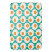 Retro Bubble Chain Pattern in Blauwgroen, Sinaasap Badmat (Voorkant Verticaal)