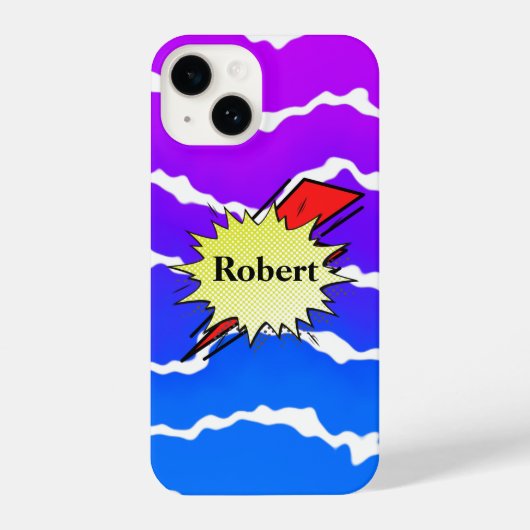 Retro bubble color comic iPhone hoesje (Achterkant)