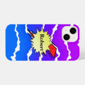 Retro bubble color comic iPhone hoesje (Achterkant horizontaal)