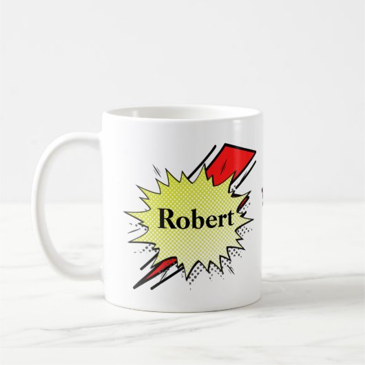 Retro bubble color comic koffiemok (Links)