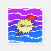 Retro bubble color comic servet (Voorkant)