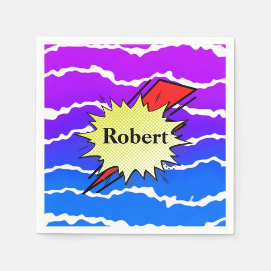 Retro bubble color comic servet (Voorkant)