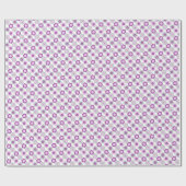 Retro Bubble Flowers (Purple and Green) Pattern Cadeaupapier (Vlak)