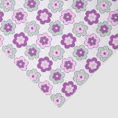 Retro Bubble Flowers (purple and green) Pattern Tissuepapier (Detail)