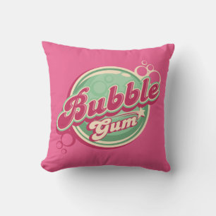Retro Bubble Gum Design for Birthdays of School Kussen