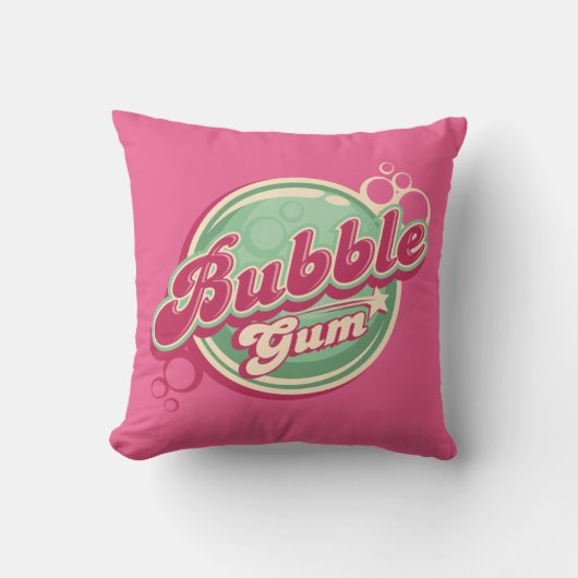 Retro Bubble Gum Design for Birthdays of School Kussen (Voorkant)