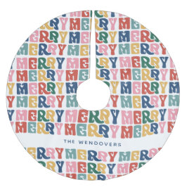 Retro Bubble Letter Aangepaste Kerstmis Kerstboom Rok