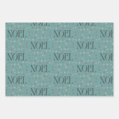 Retro Bubble Letter Rendier Kerstmis Custom Inpakpapier Vel (Voorkant 3)