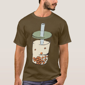 Retro Bubble Tea Boba Milk Tapioca Pearls 1604 T-shirt