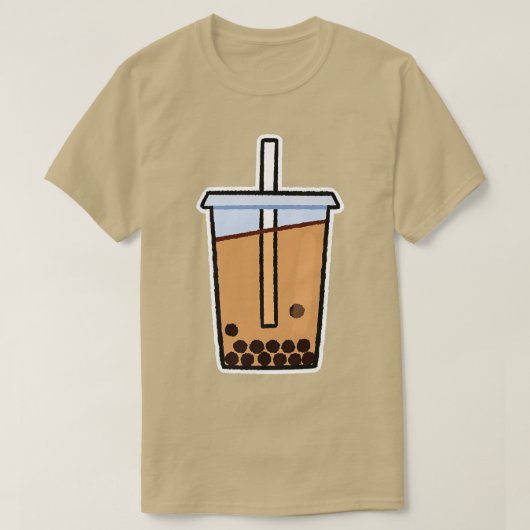 Retro Bubble Tea Boba Milk Tapioca Pearls Premium T-shirt (Design voorkant)