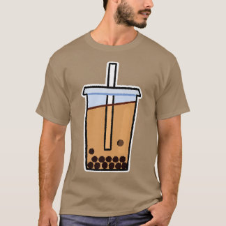 Retro Bubble Tea Boba Milk Tapioca Pearls Premium T-shirt