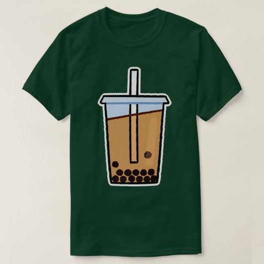 Retro Bubble Tea Boba Milk Tapioca Pearls Premium T-shirt (Design voorkant)