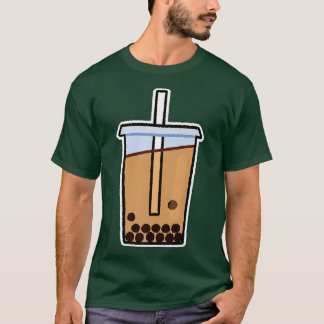 Retro Bubble Tea Boba Milk Tapioca Pearls Premium T-shirt