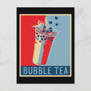 Retro Bubble Tea Gift Mannen Bubble Tea Boba Tea T Briefkaart