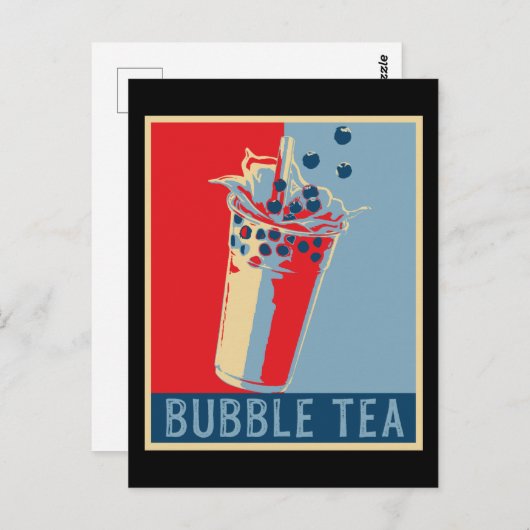 Retro Bubble Tea Gift Mannen Bubble Tea Boba Tea T Briefkaart (Voorkant / Achterkant)