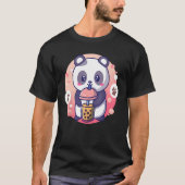 Retro Bubble Tea Shirt Kinder Panda Boba Cadeaus K (Voorkant)