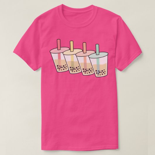 Retro Bubble Tea Shirten Women Boba Milk Tea Shirt (Design voorkant)