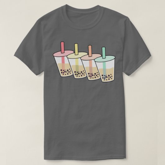 Retro Bubble Tea Shirten Women Boba Milk Tea Shirt (Design voorkant)