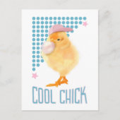 Retro Bubblegum Blowing Chick - Cool Chick Briefkaart (Voorkant)