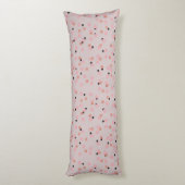 Retro Bubblegum Confetti Mid-Century Stippen   Lichaamskussen (Achterkant (Verticaal))