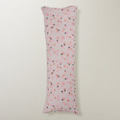 Retro Bubblegum Confetti Mid-Century Stippen   Lichaamskussen (Voorkant Verticaal)