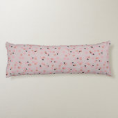 Retro Bubblegum Confetti Mid-Century Stippen   Lichaamskussen (Achterkant)
