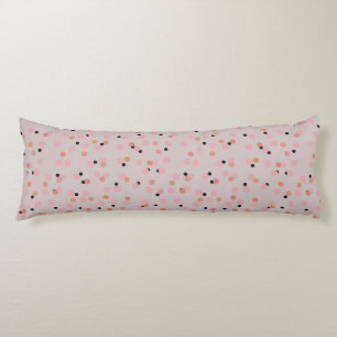 Retro Bubblegum Confetti Mid-Century Stippen Lichaamskussen