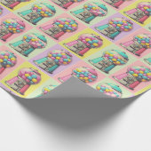 Retro Bubblegum machine Cadeaupapier (Hoek)