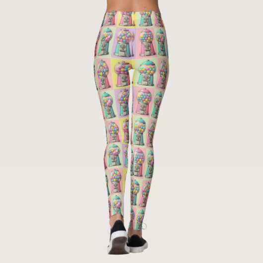Retro Bubblegum machine Leggings (Achterkant)