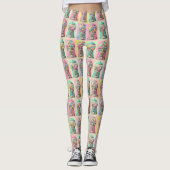 Retro Bubblegum machine Leggings (Voorkant)