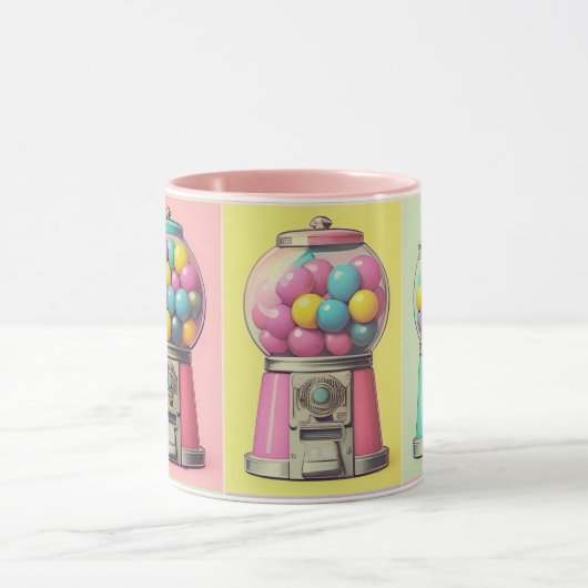 Retro Bubblegum machine Mok (Midden)