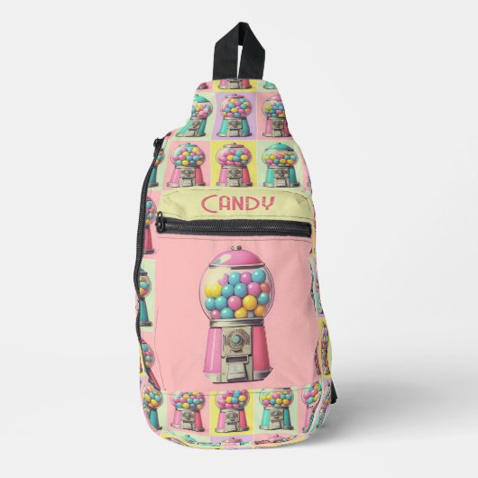 Retro Bubblegum machines Sling Bag (Voorkant)