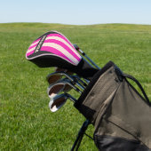 Retro Bubblegum Speld Strepen met Naam Golfheadcover (Insitu)