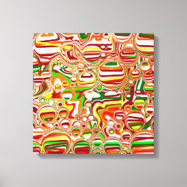 Retro Bubbles Abstracte moderne kunst Canvas Afdruk