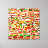 Retro Bubbles Abstracte moderne kunst Canvas Afdruk (Voorkant)